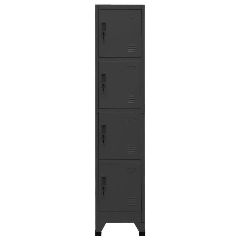 Armoire à casiers Anthracite 38x45x180 cm Acier