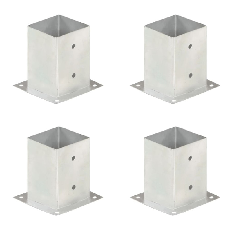 Ancres de poteau 4 pcs Métal galvanisé 101 mm