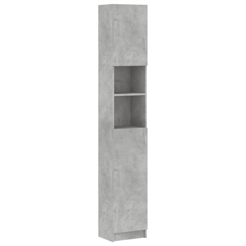 Armoire salle de bain Gris béton 32x25,5x190 cm Bois ingénierie