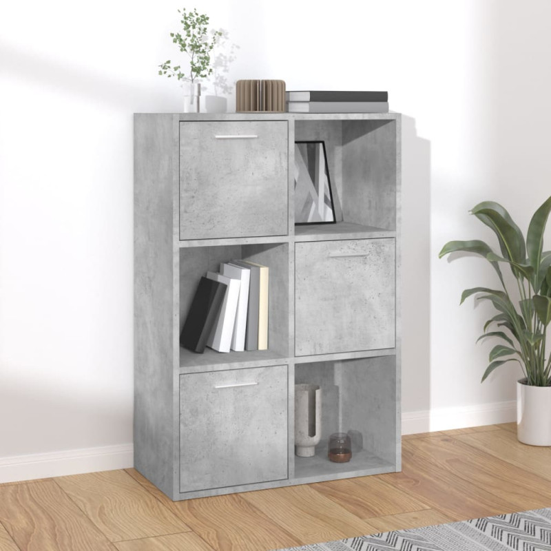 Armoire de rangement Gris béton 60x29,5x90 cm Bois d ingénierie