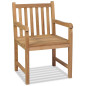 Chaises d extérieur lot de 2 Bois de teck solide