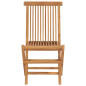 Chaises de jardin pliables lot de 2 Bois de teck massif