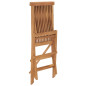 Chaises de jardin pliables lot de 2 Bois de teck massif