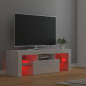 Meuble TV avec lumières LED blanc brillant 120x35x40 cm