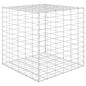 Lit surélevé cube à gabion Fil d acier 60x60x60 cm