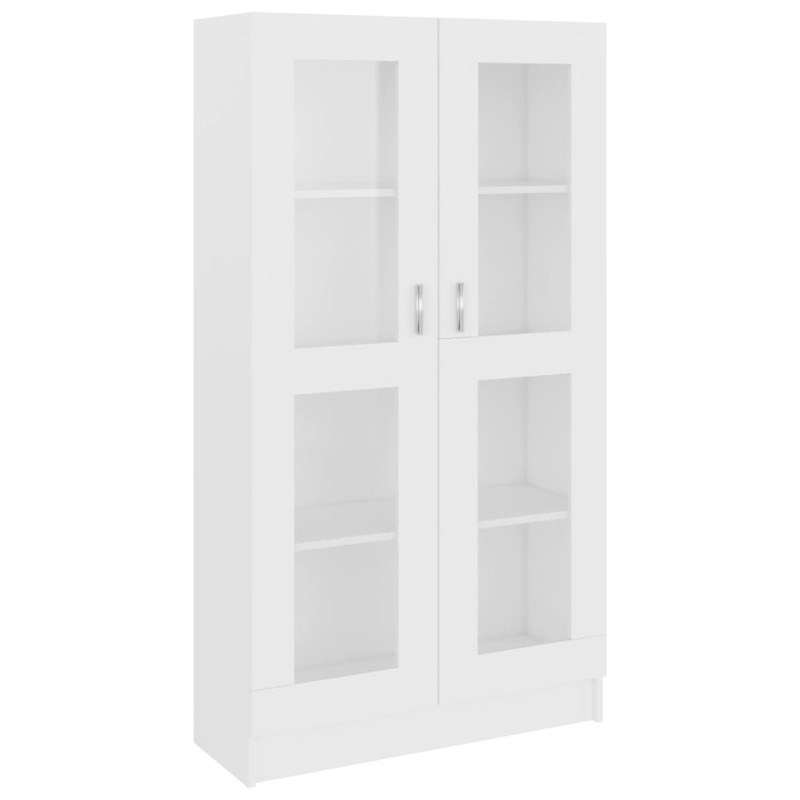 Armoire à vitrine Blanc 82,5x30,5x150 cm Bois d ingénierie