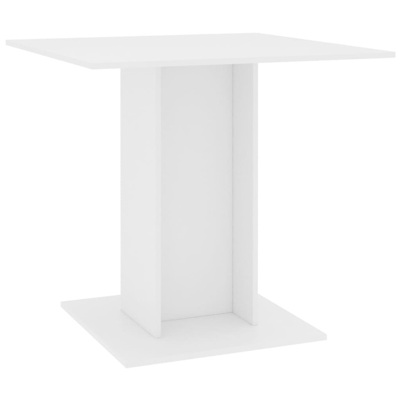 Table à manger Blanc 80x80x75 cm bois d ingénierie