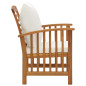 Chaises de jardin avec coussins lot de 2 Bois d acacia massif