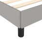 Cadre de lit sans matelas gris clair 140x190 cm tissu