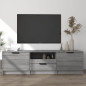 Meuble TV Sonoma gris 140x35x40 cm Bois d ingénierie