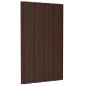 Panneaux de toiture 12 pcs Acier galvanisé Marron 80x45 cm