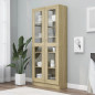 Armoire vitrine Chêne sonoma 82,5x30,5x185,5 cm Bois ingénierie