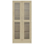 Armoire vitrine Chêne sonoma 82,5x30,5x185,5 cm Bois ingénierie