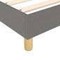 Cadre de lit sans matelas gris foncé 140x190 cm tissu