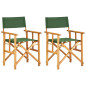 Chaises de metteur en scène lot de 2 bois massif d acacia vert