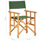 Chaises de metteur en scène lot de 2 bois massif d acacia vert