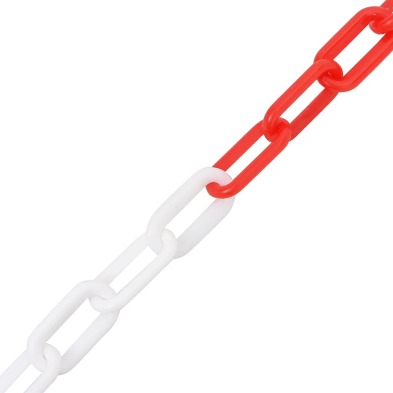 Chaîne d avertissement Rouge et blanc 30 m Ø4 mm Plastique