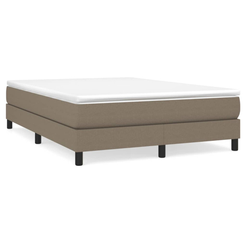 Cadre de lit sans matelas taupe 140x200 cm tissu