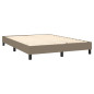 Cadre de lit sans matelas taupe 140x200 cm tissu