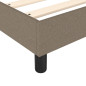 Cadre de lit sans matelas taupe 140x200 cm tissu