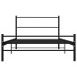 Cadre de lit sans matelas noir métal 90x200 cm