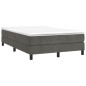 Cadre de lit sans matelas gris foncé 120x200 cm velours