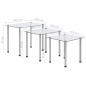 Tables gigognes 3 pcs Transparent Verre trempé