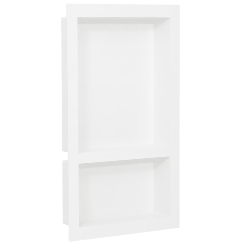 Niche de douche avec 2 compartiments Blanc brillant 41x69x9 cm