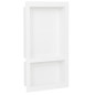 Niche de douche avec 2 compartiments Blanc brillant 41x69x9 cm