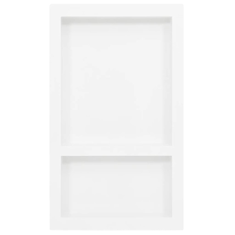 Niche de douche avec 2 compartiments Blanc brillant 41x69x9 cm