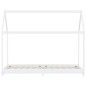 Cadre de lit d enfant Blanc Bois de pin massif 90 x 200 cm