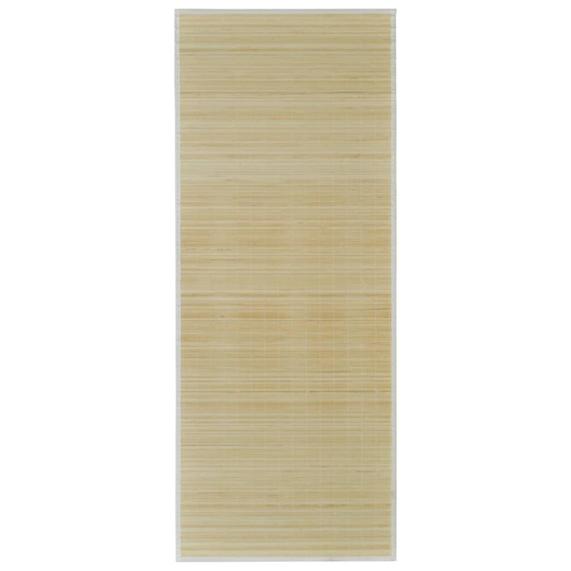 Tapis en bambou naturel à latte rectangulaire 80 x 300 cm