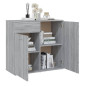 Buffet Sonoma gris 80x36x75 cm Bois d ingénierie