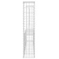 Panier de gabion en forme de U avec 2 poteaux Fer 140x20x100 cm