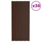 Panneaux de toiture 36 pcs Acier galvanisé Marron 100x45 cm