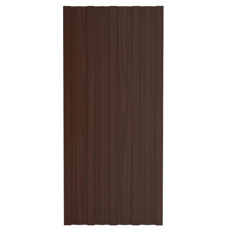 Panneaux de toiture 36 pcs Acier galvanisé Marron 100x45 cm