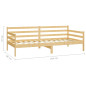 Lit de jour sans matelas bois de pin massif 90x200 cm