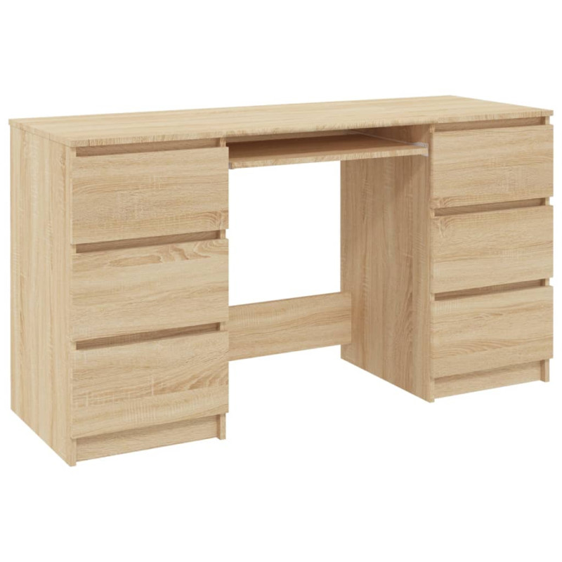 Bureau Chêne sonoma 140x50x77 cm Bois d ingénierie