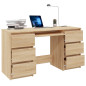 Bureau Chêne sonoma 140x50x77 cm Bois d ingénierie