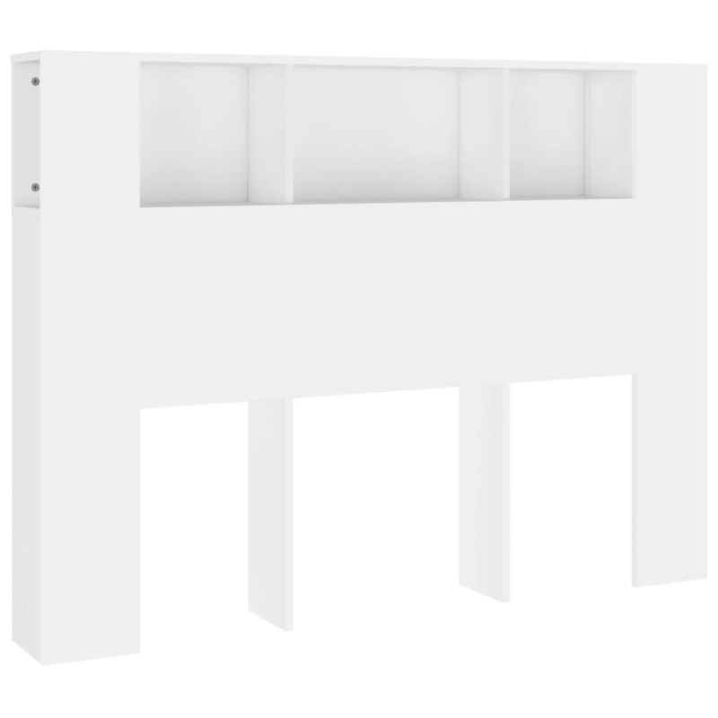 Armoire de tête de lit Blanc 140x18,5x104,5 cm