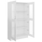 Armoire vitrine Blanc brillant 82,5x30,5x150 cm Bois ingénierie