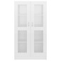 Armoire vitrine Blanc brillant 82,5x30,5x150 cm Bois ingénierie