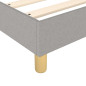 Cadre de lit sans matelas gris clair 90x190 cm tissu