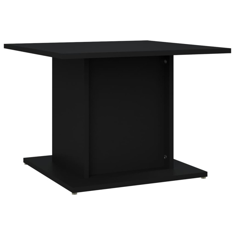 Table basse noir 55,5x55,5x40 cm bois d ingénierie