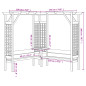 Pergola d angle avec banc Bois de pin imprégné