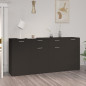 Buffet Noir 160x36x75 cm Bois d ingénierie