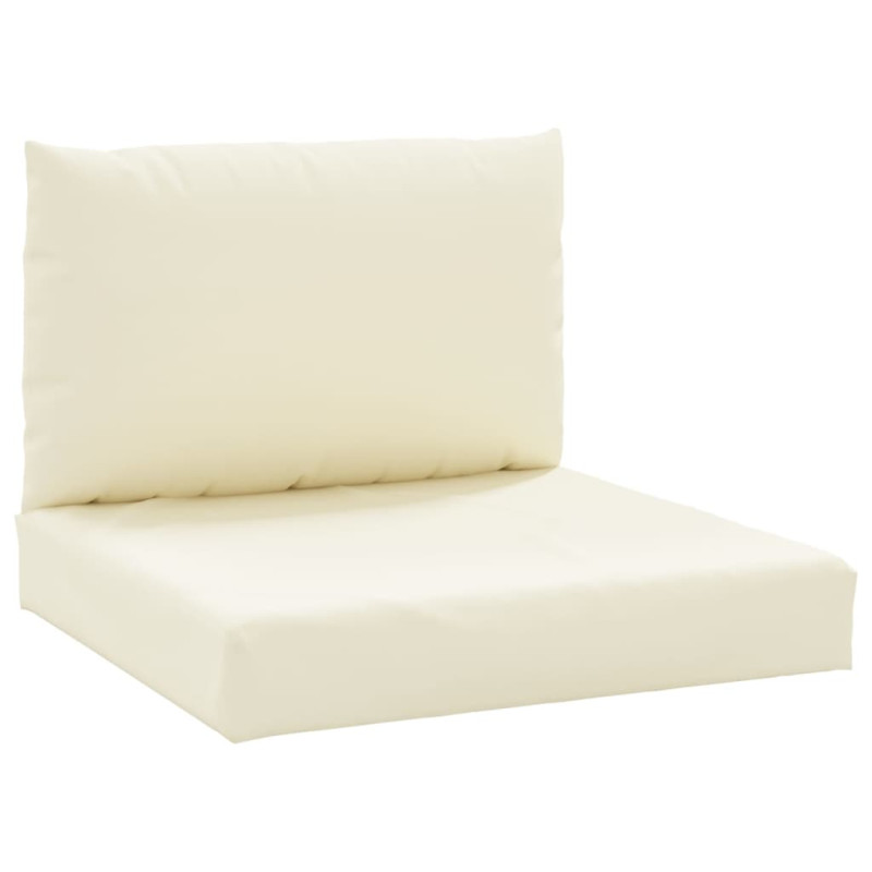 Coussins de palette lot de 2 blanc crème tissu oxford