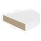 Étagères d angle flottantes 4 pcs blanc 25x25x3,8 cm MDF