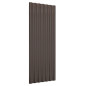 Panneaux de toit 12 pcs Acier enduit de poudre Marron 100x36 cm