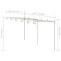 Pergola de jardin Marron antique 6x3x2,5 m Fer